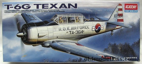 Academy 1/72 T-6G Texan - Republic of Korea (ROK) Air Force / USAF 6148th TACS Korea 1953 / Israel Defense Force (Heyl Ha' Avir), 1662 plastic model kit